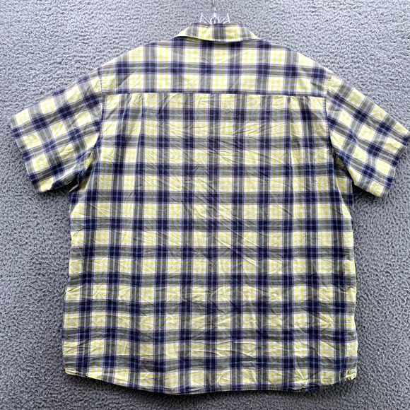 Carhartt Shirt Adult Size 2XL Yellow Plaid Relaxed Fit Short Sleeve Dungaree Men - Picture 9 of 13